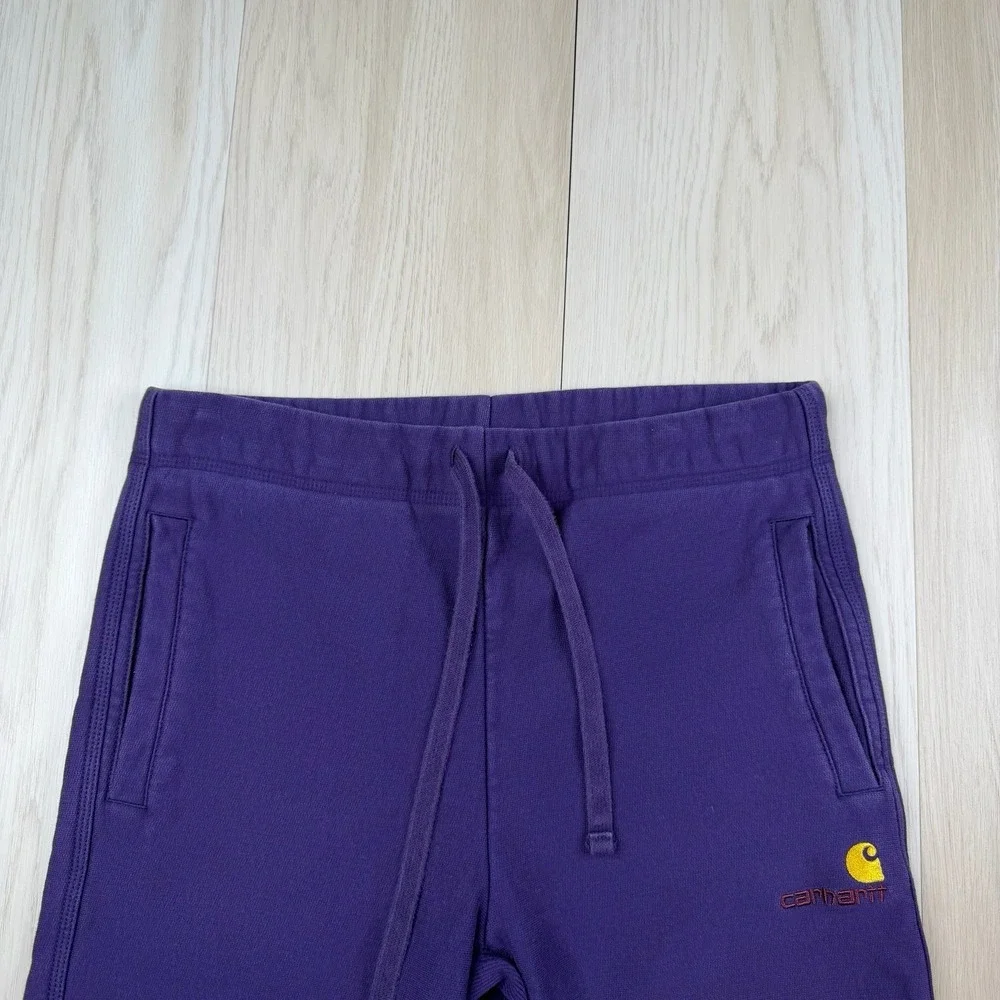 Carhartt WIP Work In Progress Purple Sweat Shorts Mens Size Medium Drawstring